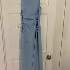 Elegant Blue Sleeveless Dress